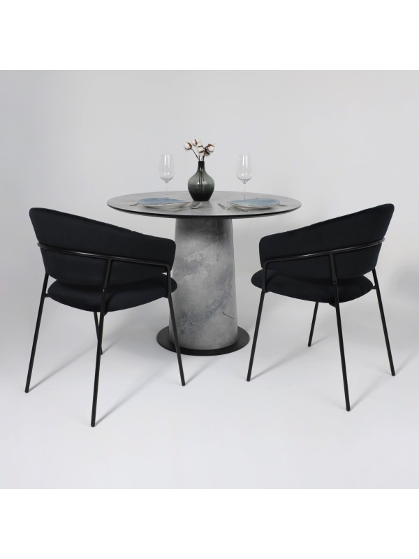 Кухонный стол Lepremo AV 1317 мрамор марквина синий/черный в интерьере (1)