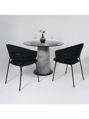 Кухонный стол Lepremo AV 1317 мрамор марквина синий/черный в интерьере (1)