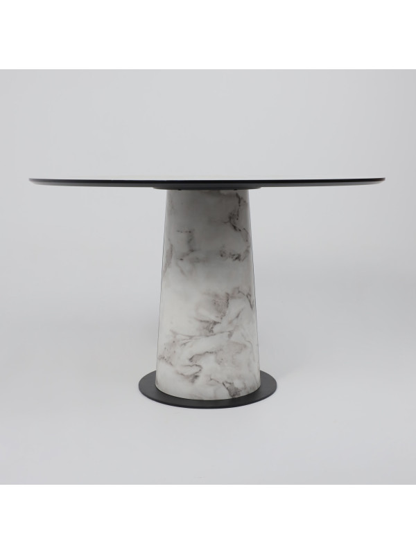 Кухонный стол Lepremo AV 1317 1200 Виктори натуральный/черный сбоку