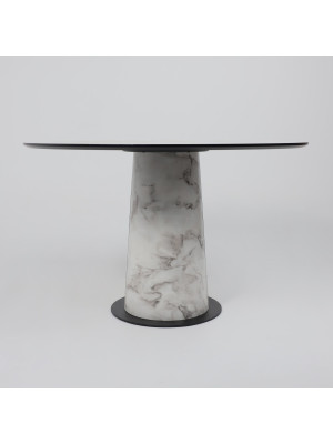 Кухонный стол Lepremo AV 1317 1200 Виктори натуральный/черный сбоку