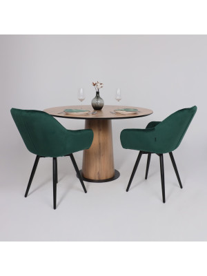 Кухонный стол Lepremo AV 1317 1200 Дуб Вотан/черный в интерьере