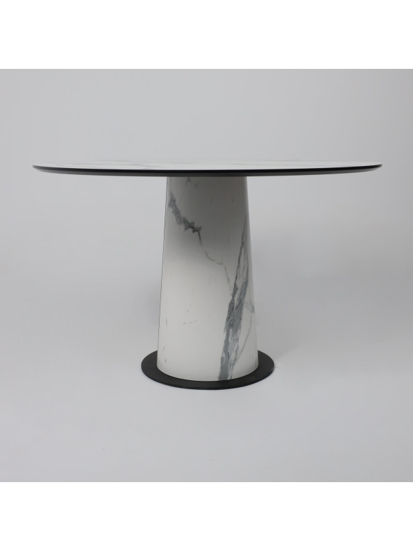 Кухонный стол Lepremo AV 1317 1200 мрамор белый/черный сбоку