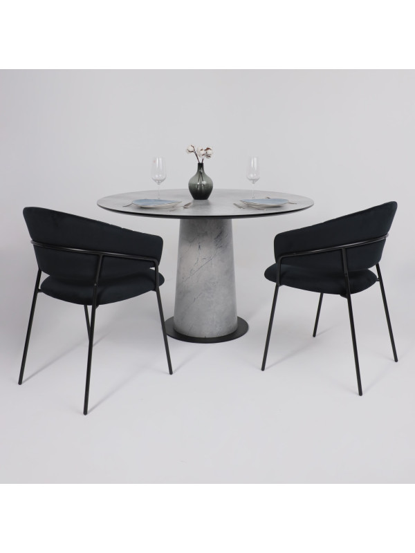 Кухонный стол Lepremo AV 1317 1200 мрамор марквина синий/черный в интерьере