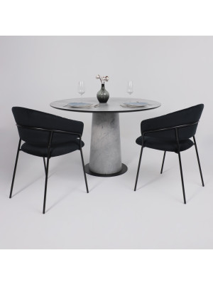 Кухонный стол Lepremo AV 1317 1200 мрамор марквина синий/черный в интерьере