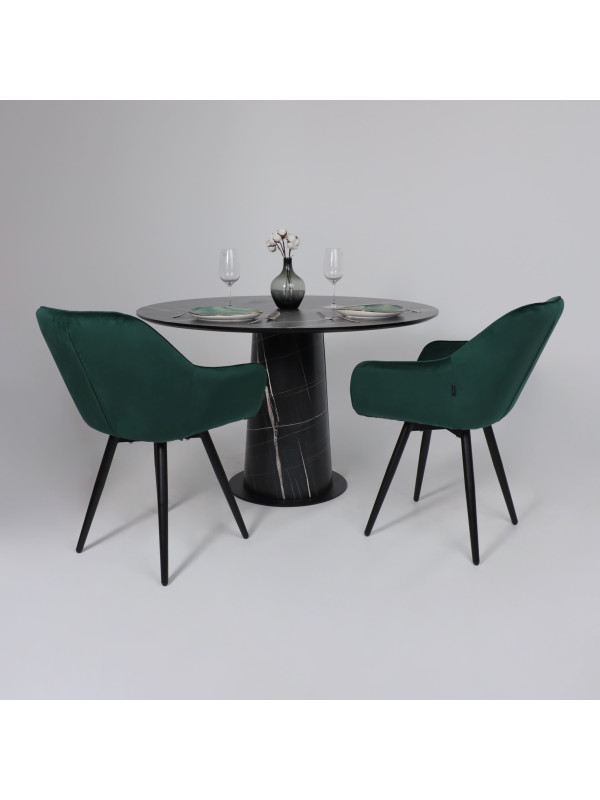 Кухонный стол Lepremo AV 1317 1200 черный тунис/черный в интерьере