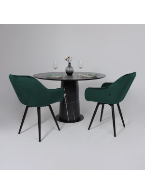 Кухонный стол Lepremo AV 1317 1200 черный тунис/черный в интерьере