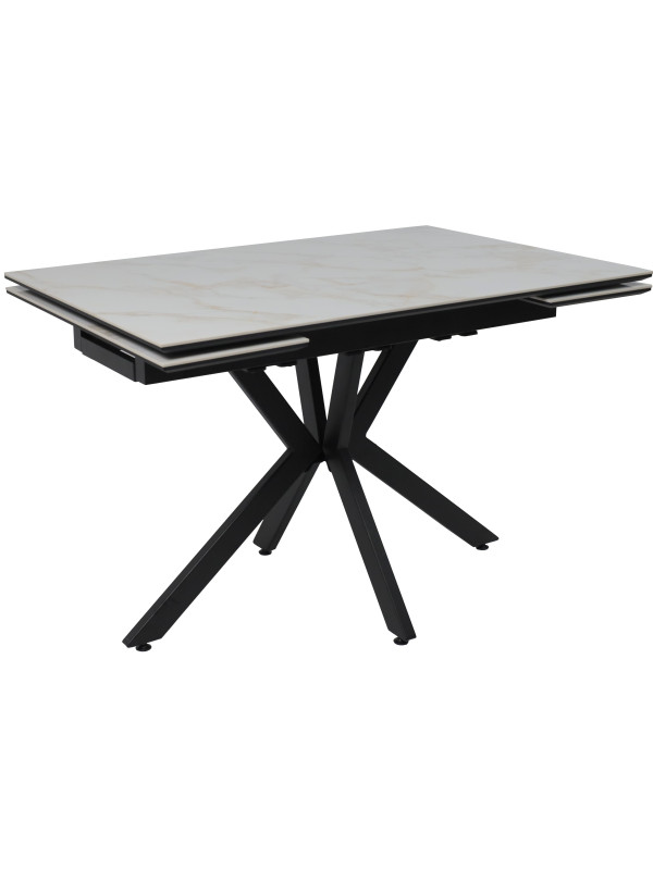 Кухонный стол Lepremo AV 2111 белый глянцевый Carla Larkin/черный