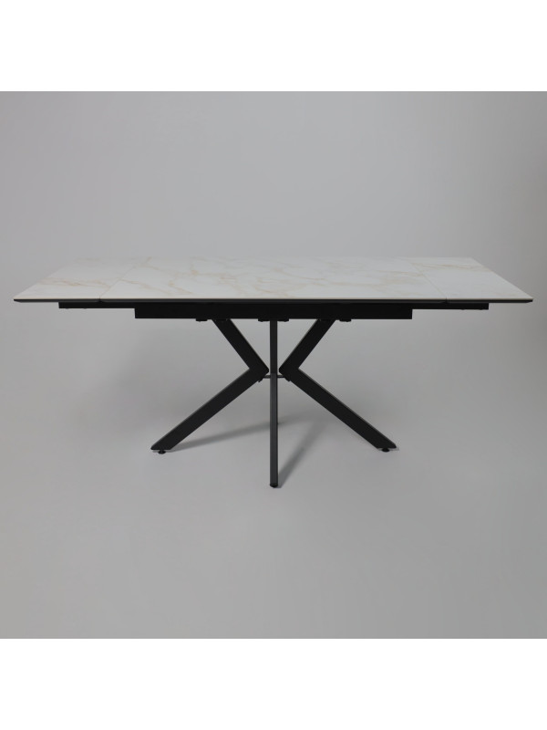 Кухонный стол Lepremo AV 2111белый глянцевый Carla Larkin/черный раздвижная конструкция (2)