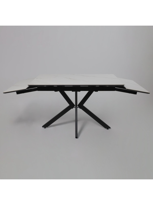 Кухонный стол Lepremo AV 2111 белый матовый Snow White/черный раздвижной механизм (2)