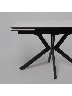 Кухонный стол Lepremo AV 2111 белый матовый Snow White/черный сбоку