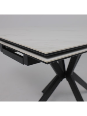 Кухонный стол Lepremo AV 2111 белый матовый Snow White/черный вблизи