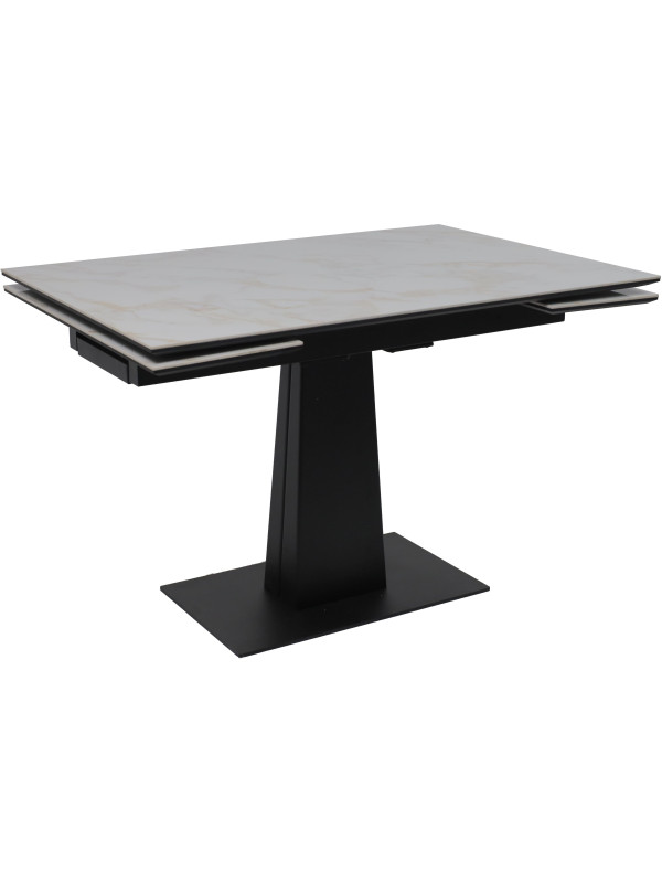 Кухонный стол Lepremo AV 2119 белый глянцевый Carla Larkin/черный