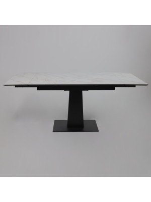 Кухонный стол Lepremo AV 2119 белый глянцевый Carla Larkin/черный раздвижной механизм (1)