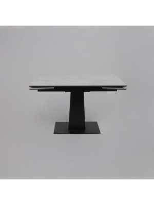 Кухонный стол Lepremo AV 2119 белый глянцевый Carla Larkin/черный раздвижной механизм