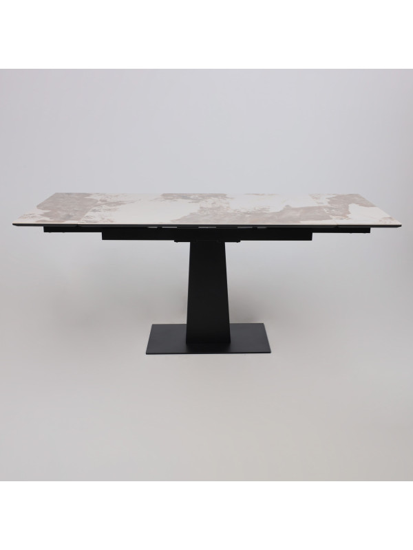 Кухонный стол Lepremo AV 2119 белый глянцевый Pandora/черный раздвижной механизм (1)