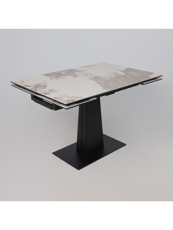 Кухонный стол Lepremo AV 2119 белый глянцевый Pandora/черный сверху