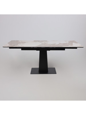 Кухонный стол Lepremo AV 2119 белый глянцевый Pandora/черный раздвижной механизм (1)