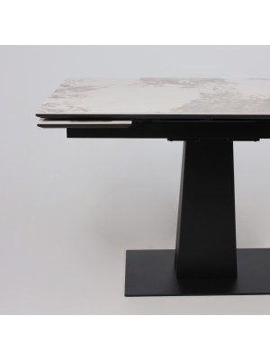 Кухонный стол Lepremo AV 2119 белый глянцевый Pandora/черный сбоку