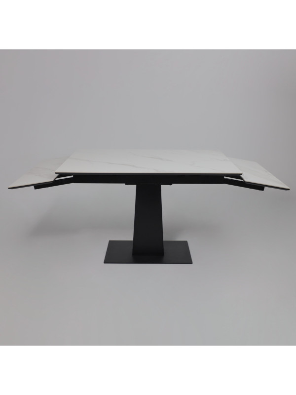 Кухонный стол Lepremo AV 2119 белый матовый Snow White/черный раздвижной механизм (