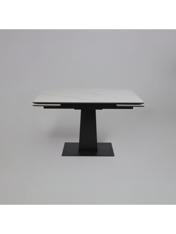 Кухонный стол Lepremo AV 2119 белый матовый Snow White/черный раздвижной механизм