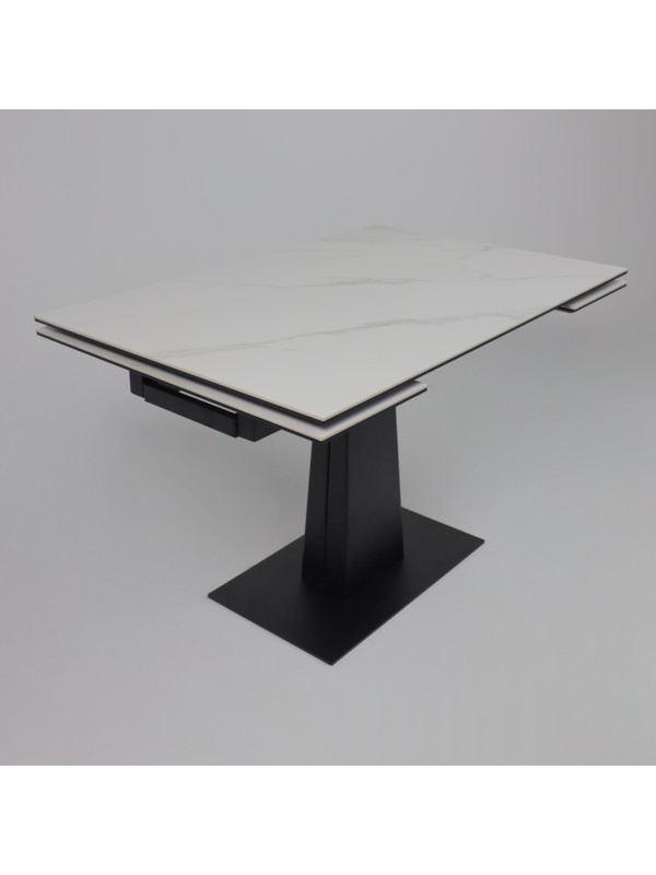 Кухонный стол Lepremo AV 2119 белый матовый Snow White/черный сверху