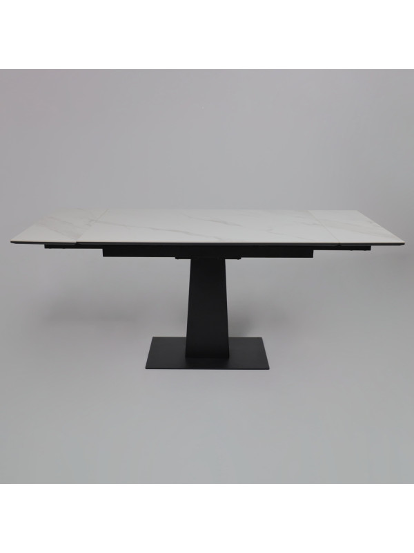 Кухонный стол Lepremo AV 2119 белый матовый Snow White/черный раздвижной механизм (2)