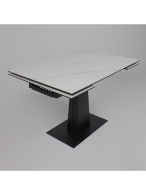 Кухонный стол Lepremo AV 2119 белый матовый Snow White/черный сверху
