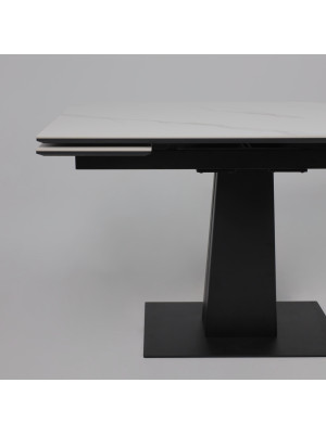 Кухонный стол Lepremo AV 2119 белый матовый Snow White/черный сбоку