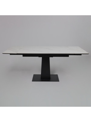 Кухонный стол Lepremo AV 2119 белый матовый Snow White/черный раздвижной механизм (2)