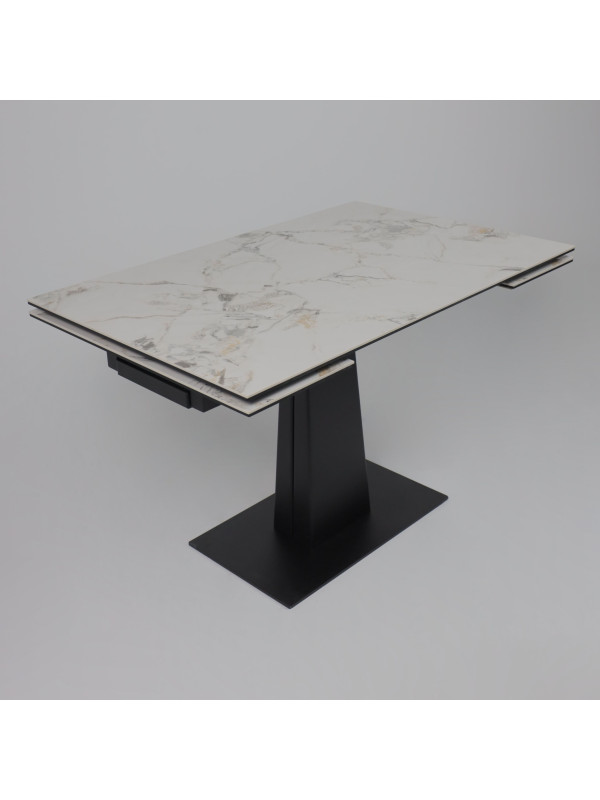 Кухонный стол Lepremo AV 2119 натуральный глянцевый Gold Jade/черный сверху