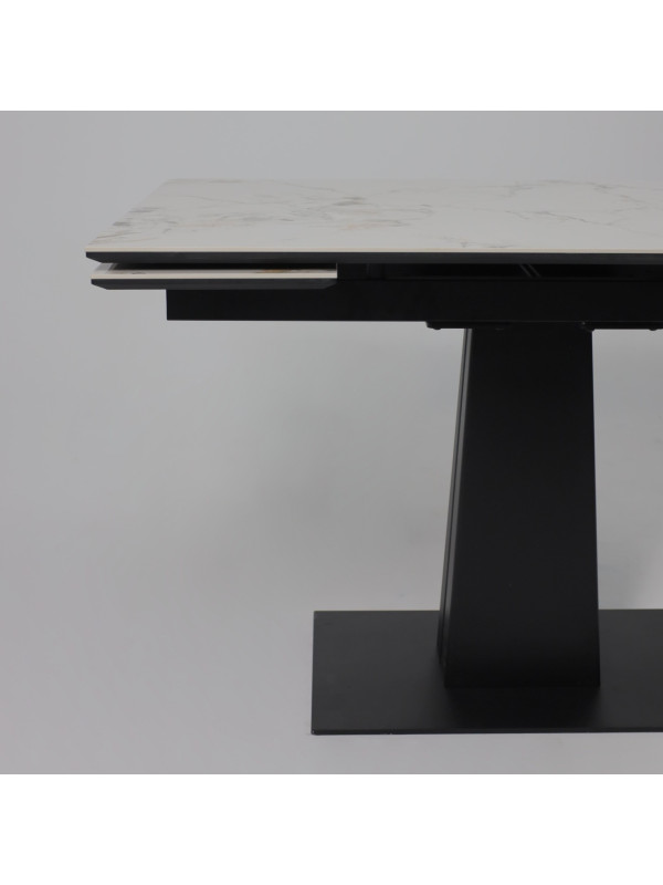 Кухонный стол Lepremo AV 2119 натуральный глянцевый Gold Jade/черный спереди