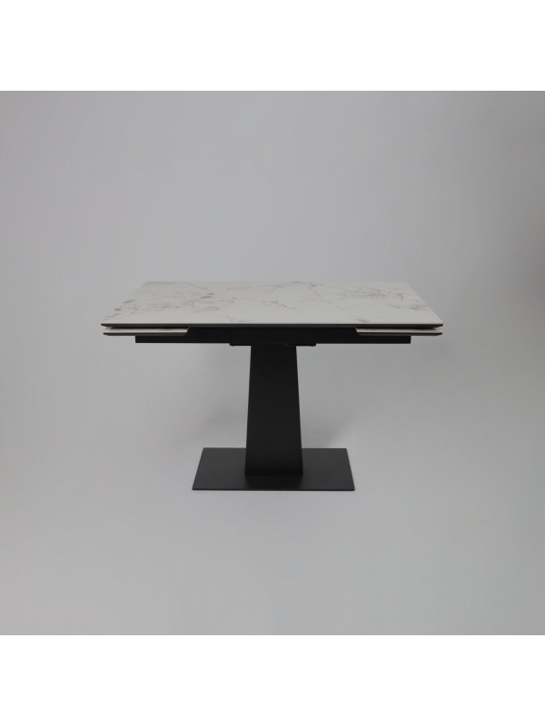 Кухонный стол Lepremo AV 2119 натуральный глянцевый Gold Jade/черный раздвижной механизм