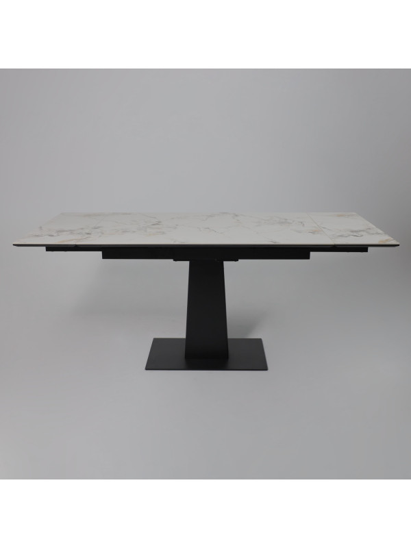 Кухонный стол Lepremo AV 2119 натуральный глянцевый Gold Jade/черный раздвижной механизм (2)