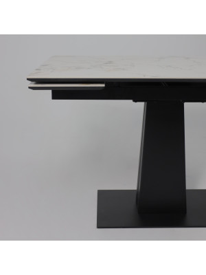 Кухонный стол Lepremo AV 2119 натуральный глянцевый Gold Jade/черный спереди