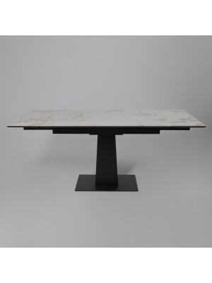 Кухонный стол Lepremo AV 2119 натуральный глянцевый Gold Jade/черный раздвижной механизм (2)