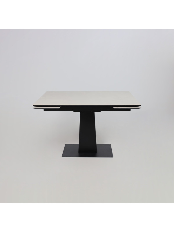 Кухонный стол Lepremo AV 2119 серый матовый Carmen Light Grey/черный раздвижной механизм