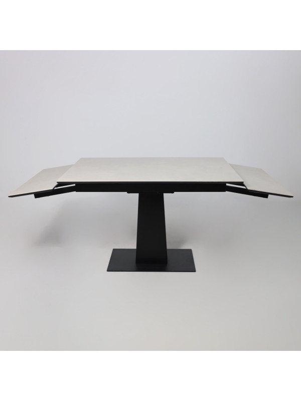 Кухонный стол Lepremo AV 2119 серый матовый Carmen Light Grey/черный раздвижной механизм (1)