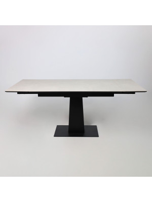 Кухонный стол Lepremo AV 2119 серый матовый Carmen Light Grey/черный раздвижной механизм (2)