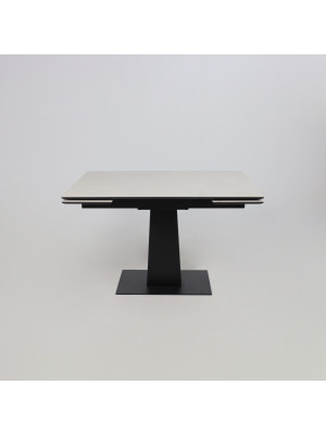 Кухонный стол Lepremo AV 2119 серый матовый Carmen Light Grey/черный раздвижной механизм