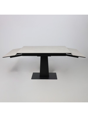 Кухонный стол Lepremo AV 2119 серый матовый Carmen Light Grey/черный раздвижной механизм (1)