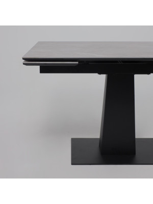 Кухонный стол Lepremo AV 2119 серый матовый Larka Grey/черный спереди