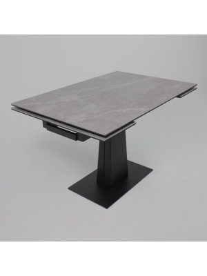 Кухонный стол Lepremo AV 2119 серый матовый Larka Grey/черный сверху