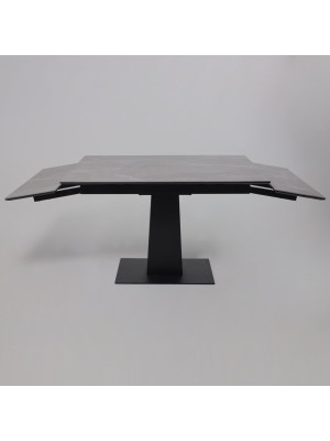 Кухонный стол Lepremo AV 2119 серый матовый Larka Grey/черный раздвижной механизм (1)