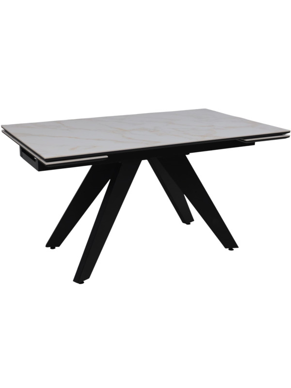 Кухонный стол Lepremo AV 2122 белый глянцевый Carla Larkin/черный