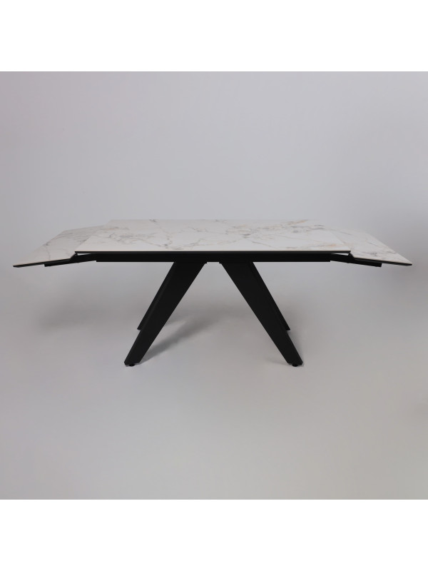 Кухонный стол Lepremo AV 2122 натуральный глянцевый Gold Jade/черный раздвижной механизм (1)