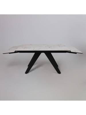 Кухонный стол Lepremo AV 2122 натуральный глянцевый Gold Jade/черный раздвижной механизм (1)