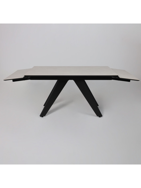 Кухонный стол Lepremo AV 2122 серый матовый Carmen Light Grey/черный раздвижной механизм (1)