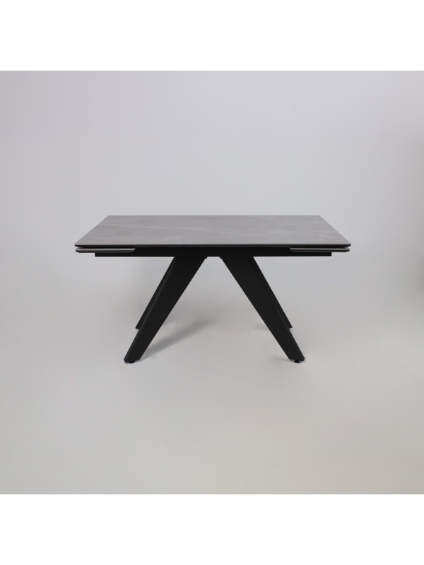 Кухонный стол Lepremo AV 2122 серый матовый Larka Grey/черный раздвижной механизм