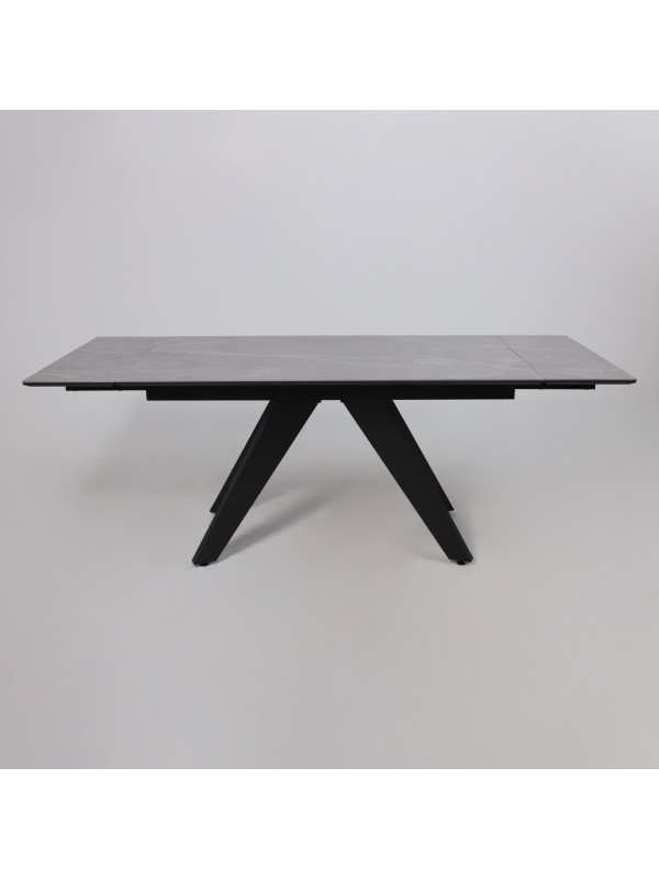 Кухонный стол Lepremo AV 2122 серый матовый Larka Grey/черный раздвижной механизм (2)