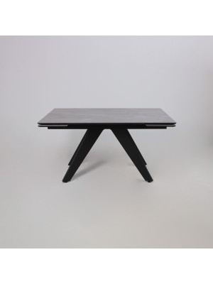 Кухонный стол Lepremo AV 2122 серый матовый Larka Grey/черный раздвижной механизм